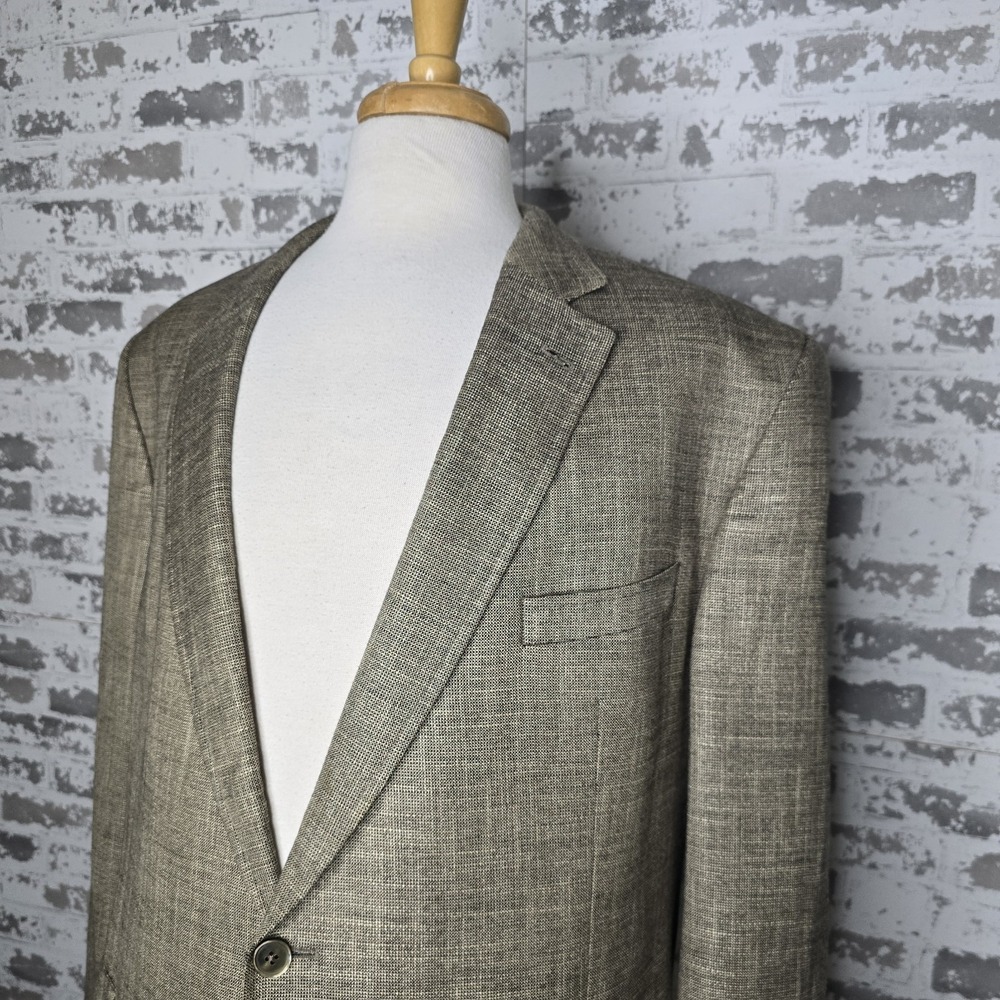 Daniel Cremieux Blazer Mens 50R Slim Fit 100% Viscose Brown 2 Button Unvented